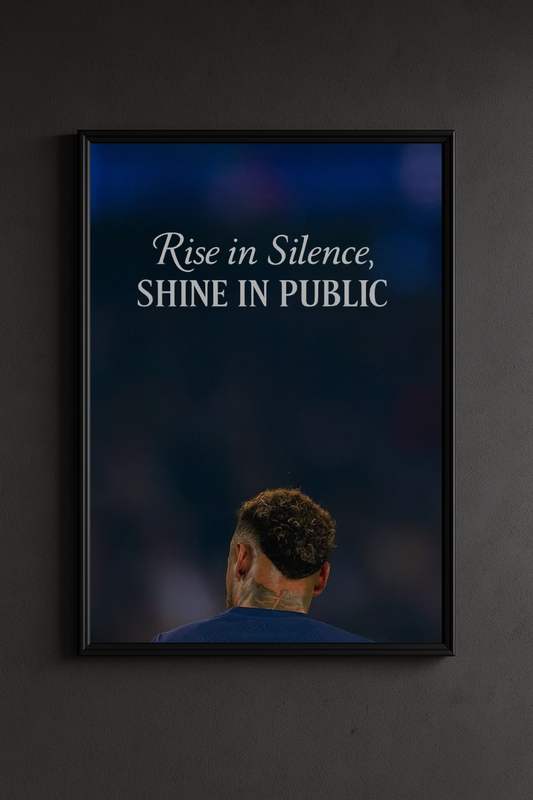 Poster football - RISE IN SILENCE SHINE IN PUBLIC