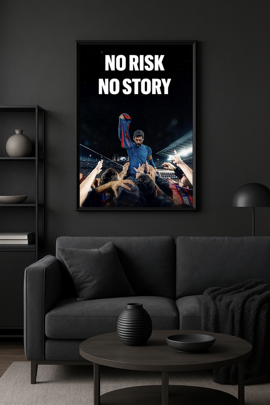 Poster Lionel Messi - NO RISK NO STORY