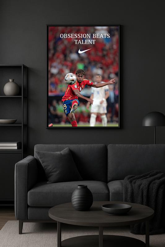 Poster Lamine Yamal - OBSESSION BEATS TALENT
