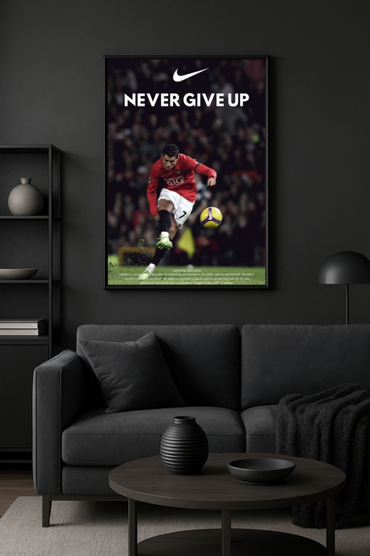 Poster Cristiano Ronaldo - NEVER GIVE UP
