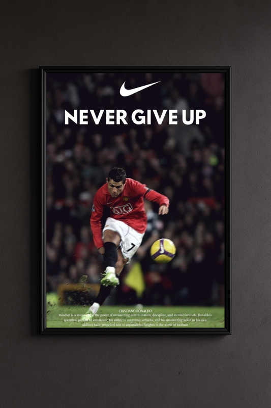 Poster Cristiano Ronaldo - NEVER GIVE UP