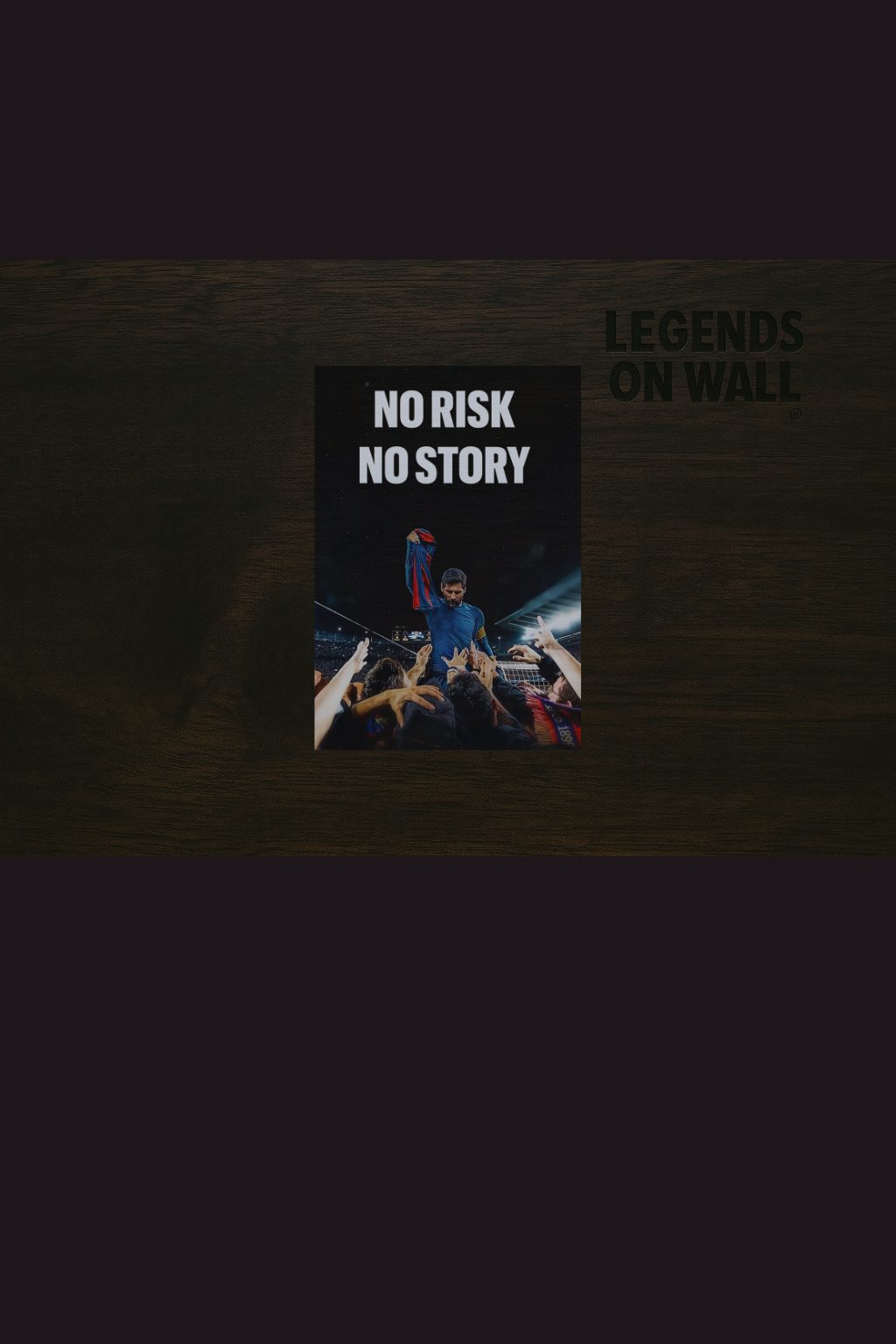 Poster Lionel Messi - NO RISK NO STORY